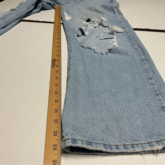 Forever 21 Blue Flare Wide Leg Jeans - Picture 7 of 8